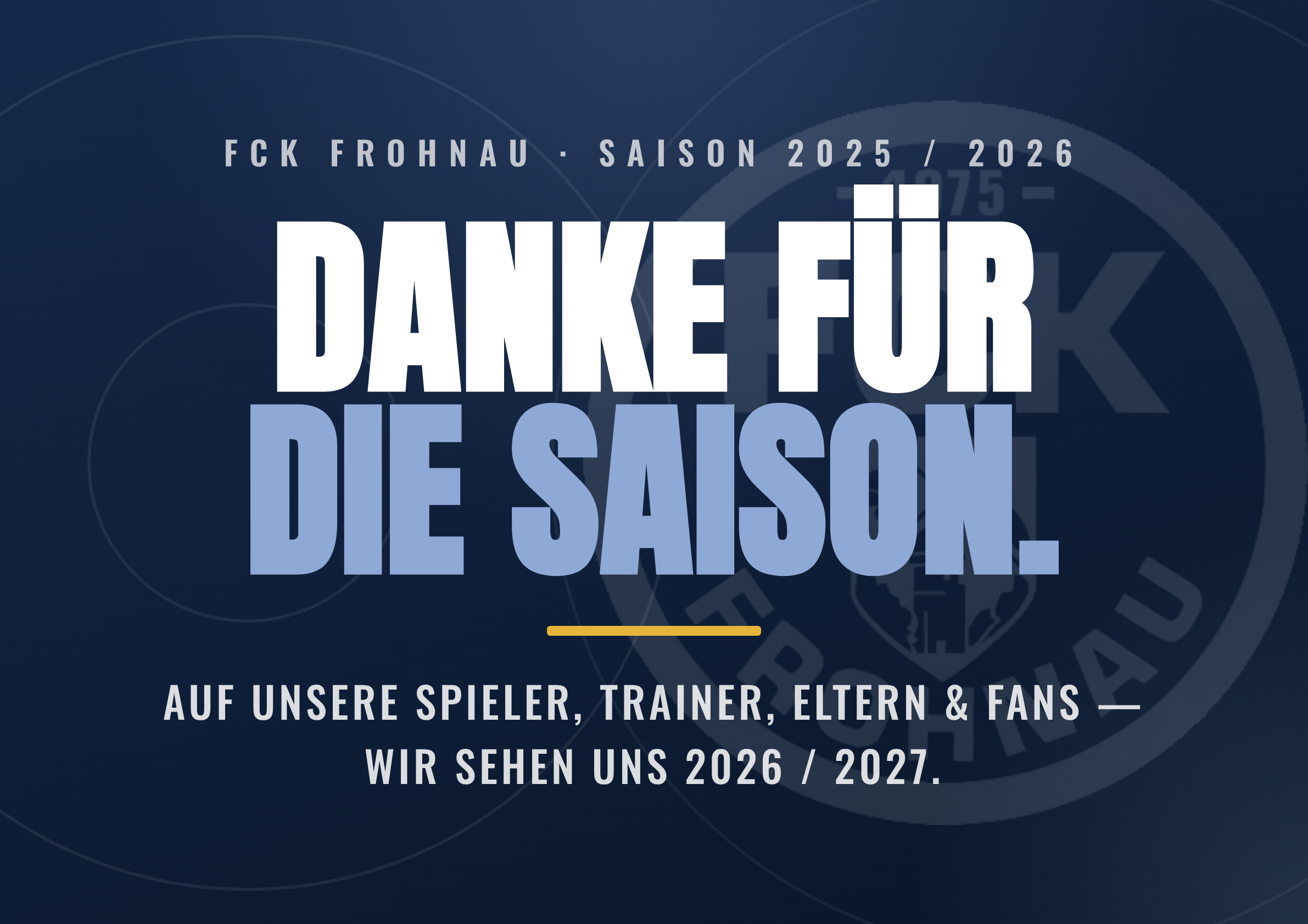 Rückblick und Ausblick: Danke für eine starke Saison beim FCK Frohnau